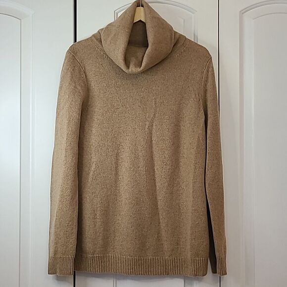 Polo Ralph Lauren Cashmere Turtleneck Sweater Camel Tan Size L Black Label - Picture 2 of 12